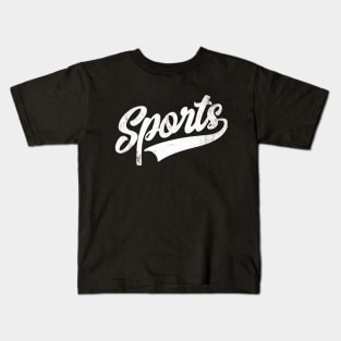 Sports Vintage Retro Swoosh Athletic Distressed Kids T-Shirt